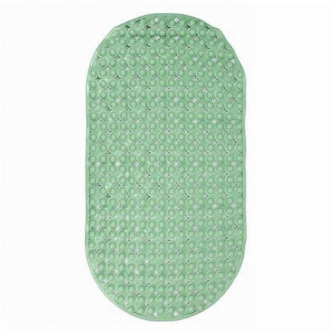 Tappen Tappetino Pvc Ovale Antiscivolo Vasca Da Bagno Doccia 69x36cm 79746 Verde (1/2)