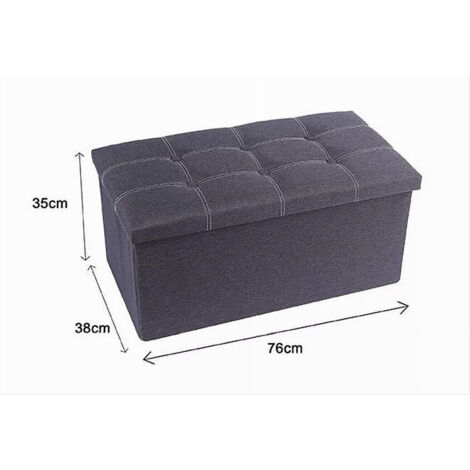 Pouf Contenitore Pieghevole MOD Double – 76x34x34 Cm, Velluto Rosa Antico, Portaoggetti Multiuso E Poggiapiedi