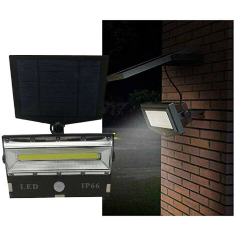 Spot Led Détecteur De Mouvement Et Panneau Solaire Rechargeable Lumière Blanche (1/5)