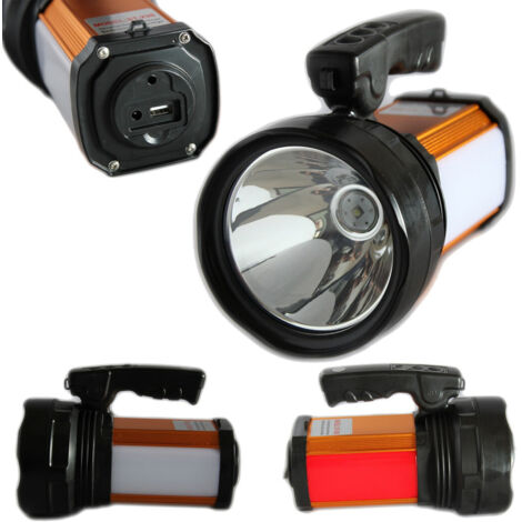Lampe Torche D'urgence Rechargeable Par Usb Appareils De Charge Lumière Blanche Et Rouge (1/5)