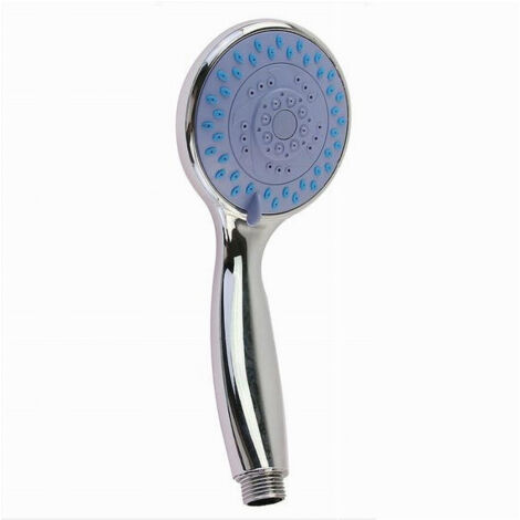 Pomme De Douche 9.5x22cm Ronde Multi-jet Douchette Moderne Salle De Bain 79975 (1/2)