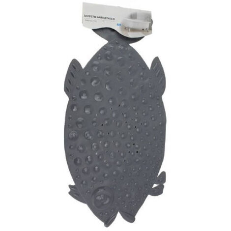Tapis Pvc Poisson Gris Antidérapant Tapis De Bain Douche 74x36 Cm 59616 (1/2)