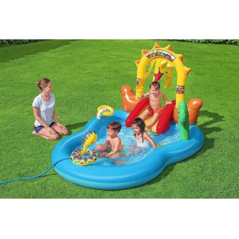 Play Center Piscine Gonflable Pour Enfants Wild West 2ans+ 264x188x140cm 53118 (1/5)