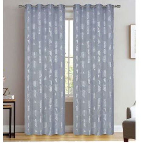 Zabty Hearts Single Panel Curtain 8 Studs Window Stick 140x280 Cm (1/2)