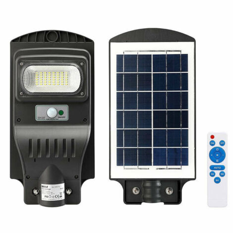 Lampadaire Led 30w Lumière Solaire Extérieure Détecteur De Mouvement Télécommande (1/5)