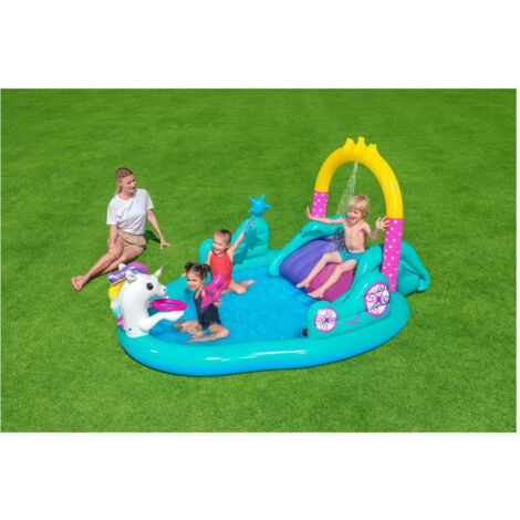 Play Center Magic Unicorno Piscina 274x198x137cm Scivolo Anells Bacchetta 53097 (1/5)