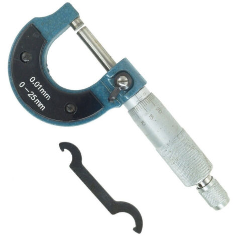 Jauge D'épaisseur Micromètre Centésimale Analogique Pour Acier Extérieur 0-25 Mm 0,01 Mm (1/5)