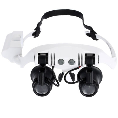 Lunettes De Visière à Lentille Grossissante De Précision Avec 2 Led Et 4 Lentilles 9892gj-3a (1/5)