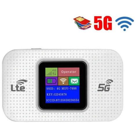 Modem Wifi Portatile 4g / 5g Router Mobile 150 Mbps Hotspot Con Display Led (1/5)
