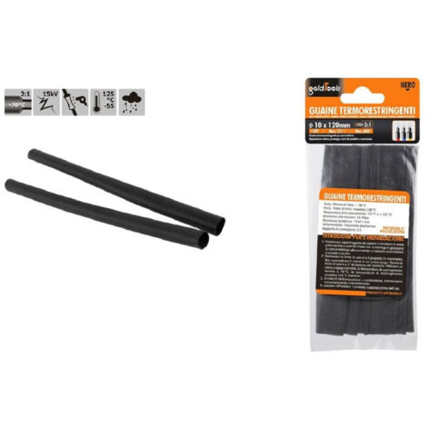 Set 10 Pz Guaine Termorestring Tubi Termoretracts In 10x120mm Cavi 57065 (1/2)