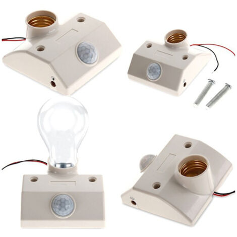 Porte-lampe E27 Porte-lampe Avec Capteur De Mouvement Pir Infrarouge (1/3)