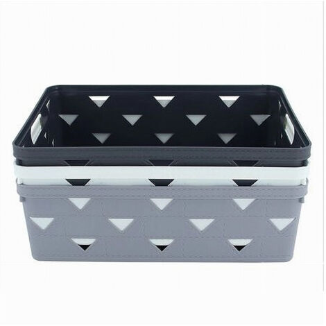 Cesto Cestino Porta Tutto Oggetti Organizzatore Rettangolare 33x25.6x11 Cm 10716 (1/5)