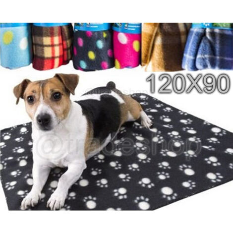 Couverture Polaire à Carreaux, Housse De Canapé Ou De Siège Pour Chiens Et Chats, Patte 90 X 120 (1/5)