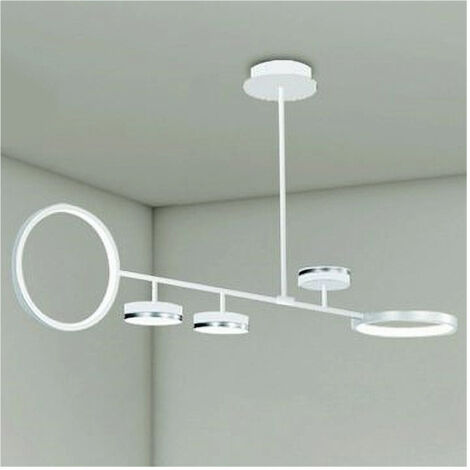 Copy Of Lampadario A Sospensione Argento Con 2 Sfere In Vetro Bianco Attacco G9 E27 33498 (1/4)