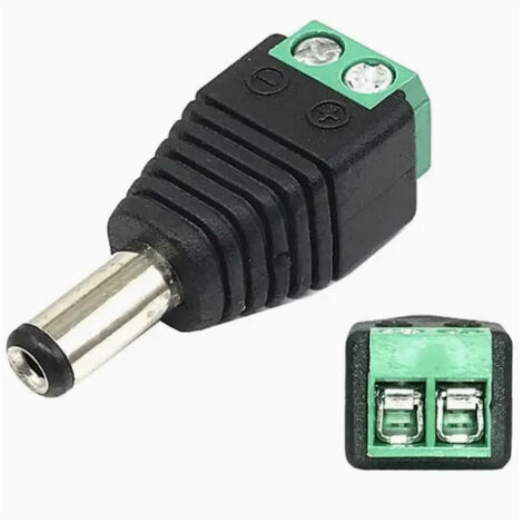 Connecteur D'alimentation Cc Mâle 2,1 Mm X 5,5 Mm Pour Caméras Maxtech C-013 (1/2)
