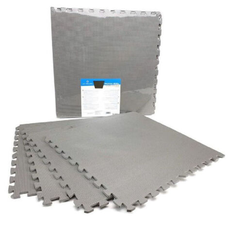 Set 4 Pièces Eva Tile Colour Grey 60x60 Cm Multipurpose Puzzle Mat 194702 (1/2)