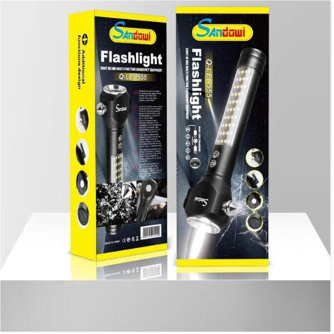 Lampe Torche Led Accessoire Maison Extérieur Urgence Multifonction Q-led55 (1/2)