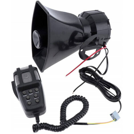 Sirène 7 Canaux 100w Microphone D'alarme étanche Mégaphone Voiture 12v (1/5)