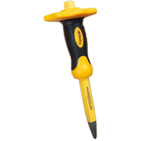 Scalpello Puntale Con Protezione Della Mano Per Muratore Pietra 41x16x254mm (1/3)