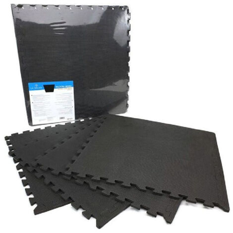 Set 4 Pieçes Tille Eva Couleur Noire 60 X 60 Cm Tapis De Puzzle Multiples 194701 (1/2)