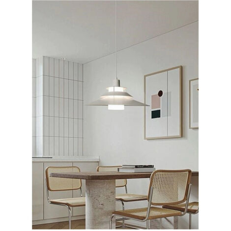 Lampadario A Sospensione Industriale E27 Lampada Pendente Vintage Retrò Lp-88 Blanc (1/5)