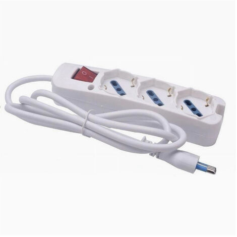 Multipresa 3 Uscite Universali Interruttore Luminoso Spina 16a Cavo 1.5mt 80178n (1/3)