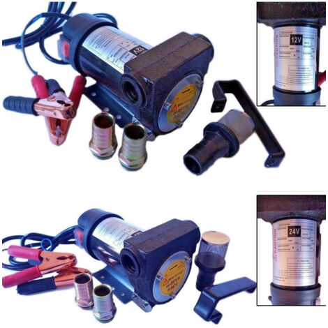 Pompe De Transfert électrique Carburant Eau Huile Diesel 24v 200 Watt Voiture Bateau (1/3)