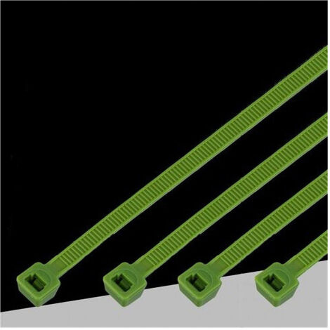 Définissez Les Pinces Auto-bloquantes De 100pz Autobloquant En Nylon Vert 4,8 Mm X 300mm 48-300-v (1/2)
