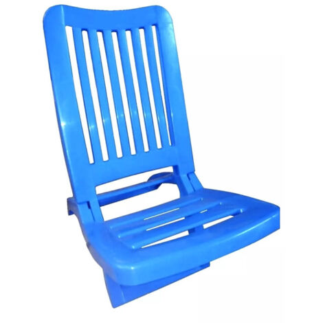 Set 4 Sedie Spiaggina Sdraio Spiaggia Mare Celeste Pieghevole In Plastica 023392 (1/2)