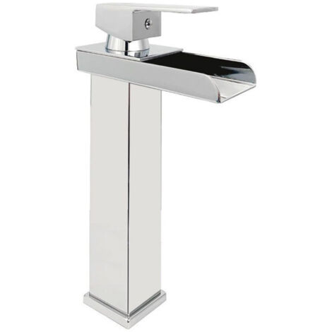 Robinet De Salle De Bain Design Moderne Cascade Mitigeur Monocommande Chrome Haut (1/4)