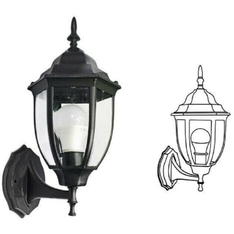 Lanterne De Jardin Lampe Murale Antique Applique Murale Retro Es09 Noir (1/2)