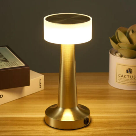 Lampe De Table Usb Rechargeable à Leds Vintage Lumière Chaude Pour Les Bars Et Les Discothèques (1/3)