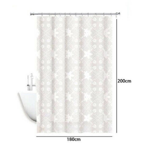 TENDA DOCCIA ANTIMUFFA FANTASIA IMPERMEABILE 180X180CM CON ANELLI BAGNO