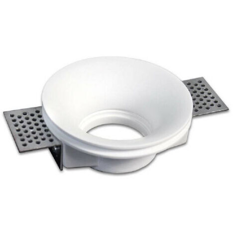 Portafaretto Gesso Scomparsa Tondo Support Faretto Gu10 Gs-13 (1/2)