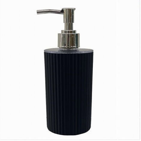 Dispenser Per Sapone Liquido Lavandino Grigio Scuro Rigato Arredo Da Bagno 79169 (1/3)