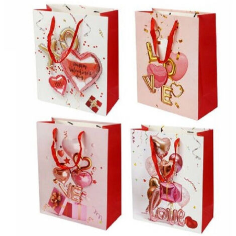 Set 6 Sacs Cadeaux Valentine 26x32x12cm 71096 Diverses Fantaisies (1/2)