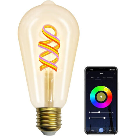 Led Led Led Ampoule Wifi St64-sf E27 4.9w 1800lm Alexa Google (1/5)