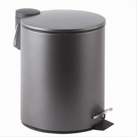 Secchio A Pedale Unbekannt 3L American Style - Bidone Per Rifiuti In Metallo, Cestino Carta Per Bagno O Ufficio, Design Portatile E Compatto