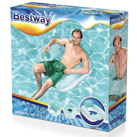 Fauteuil Matelas Gonflable Piscine Mer Detente Adultes Avec Porte Gobelet (1/3)