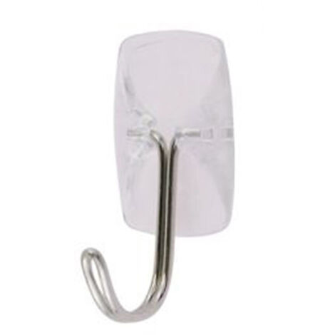 Set 6 Pz Ganci Appendini Adesivi Trasparenti Da Parete Casa Attaccapanni 87015 (1/3)