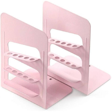 Set 2 Pz Fermalibri In Metalla With Regular Portapenne Libri Support Libreria (1/5)