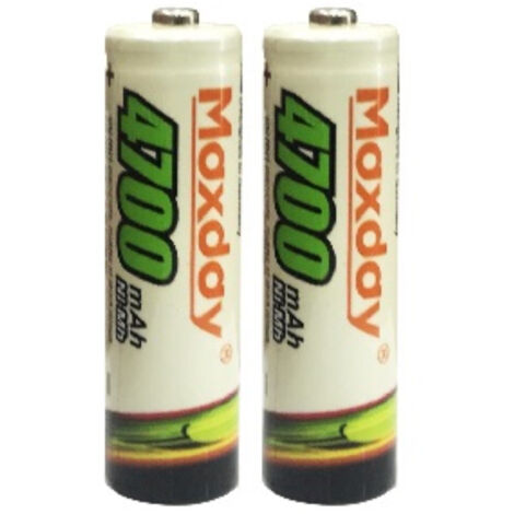 2 Pcs Aa Batteries Rechargeables 4700 Mah Ni-mh Pour Appareil Photo (1/2)