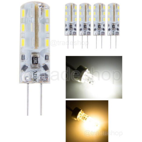 Lot De 5 Ampoules Led G4 Smd 3014 Dc12 V, 3 W, Blanc Chaud/froid (1/5)
