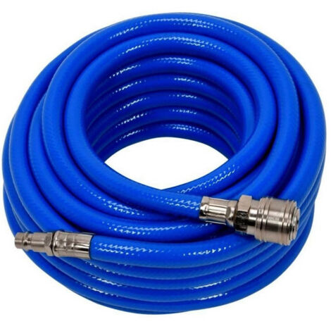 Tuyau D'air Comprimé Pour Compresseur 15 Mètres 1/4″ Raccord Rapide (1/5)