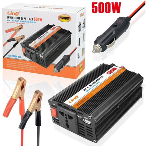 Convertisseur De Puissance Multifonction 500 W 12v 220v Bouton On-off P500w (1/2)