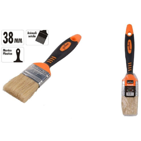Pennello Piatto 1.5" 38mm Morbide Pittura Vernice Manico 90276 (1/2)