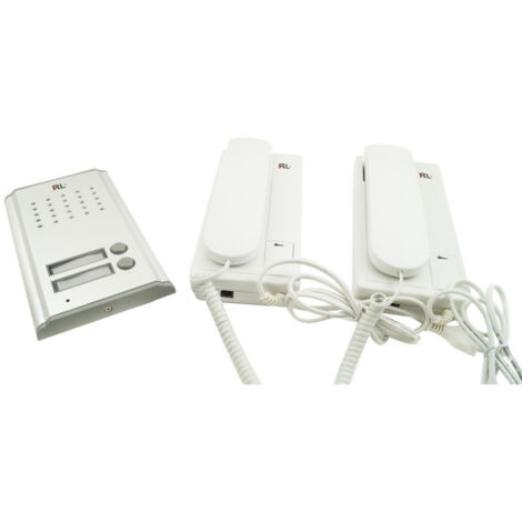 Kit Interphone Duplex Combiné Bouton D'ouverture De Portail 2 Interphones Rl3208aa (1/3)