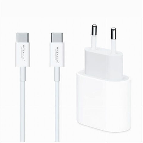 Kit Caricabatteria Caricatore Cavo 1 Mt Type-c Pd 20 Watt 3a Smartphone Ca-s053 (1/3)