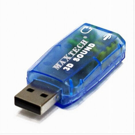 Usb Additeur Jack 3d Sound Convertier By Jack To Usb Maxtech Usb-s001 (1/2)