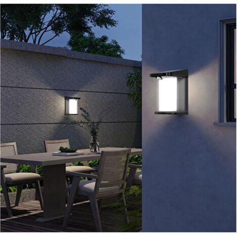 Applique Parete Led Luce 3000k 6500k Pannello Solare Sensore Movimento Yh0619-pir